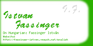 istvan fassinger business card